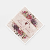 Alice im Wunderland Elegant Wedding Monogram Serviette (Ecke)