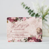 Alice im Wunderland Elegant Wedding UAWG Response RSVP Karte (Stehend Vorderseite)
