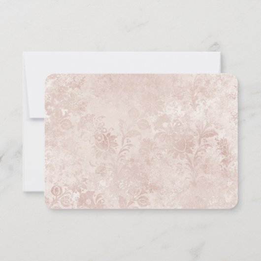 Alice im Wunderland Elegant Wedding UAWG Response RSVP Karte (Rückseite)