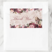 Alice im Wunderland Elegant Wedding Vielen Dank Rechteckiger Aufkleber (Tasche)