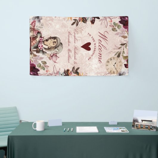 Alice im Wunderland Elegant Wedding Welcome Banner (Messeveranstaltung)