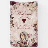 Alice im Wunderland Elegant Wedding Welcome Banner (Vertikal)