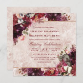 Alice im Wunderland Elegante Einladung (Vorne/Hinten)