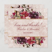 Alice im Wunderland Elegante Liebe und Dank Platz Dankeskarte (Vorne/Hinten)