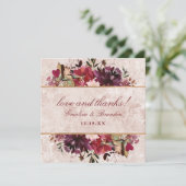 Alice im Wunderland Elegante Liebe und Dank Platz Dankeskarte (Stehend Vorderseite)