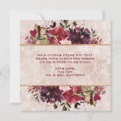 Alice im Wunderland Elegante Liebe und Dank Platz Dankeskarte (Rückseite)