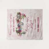 Alice im Wunderland Elegante Tea Party Willkommen Wandteppich (Vorderseite (Horizontal))