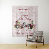 Alice im Wunderland Elegante Tea Party Willkommen Wandteppich (Beispiel)