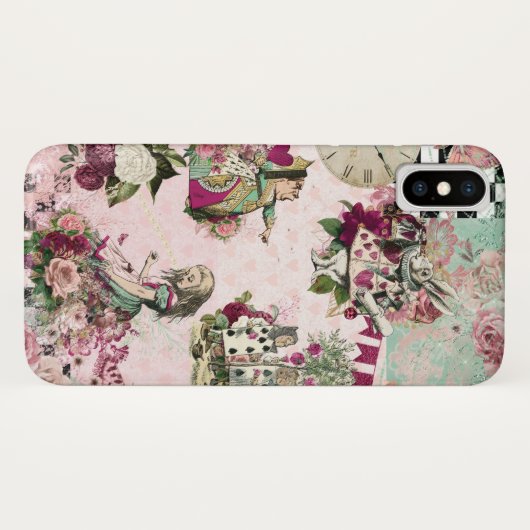 Alice im Wunderland Elegantes Rosa Case-Mate iPhone Hülle (Rückseite (Horizontal))