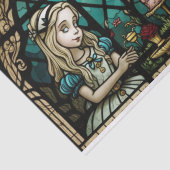 Alice im Wunderland entcouptes Buntglas Seidenpapier (Ausschnitt)