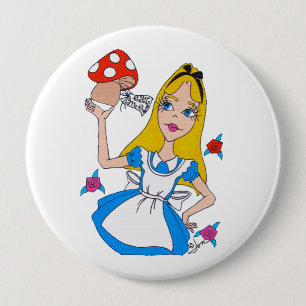 Alice im Wunderland, essen mich Knopf Button