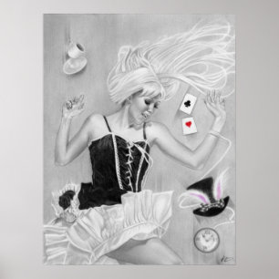 Alice im Wunderland fallendes Poster