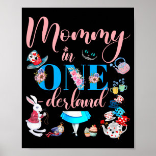 Alice im Wunderland Familie Mama des Geburtstagski Poster