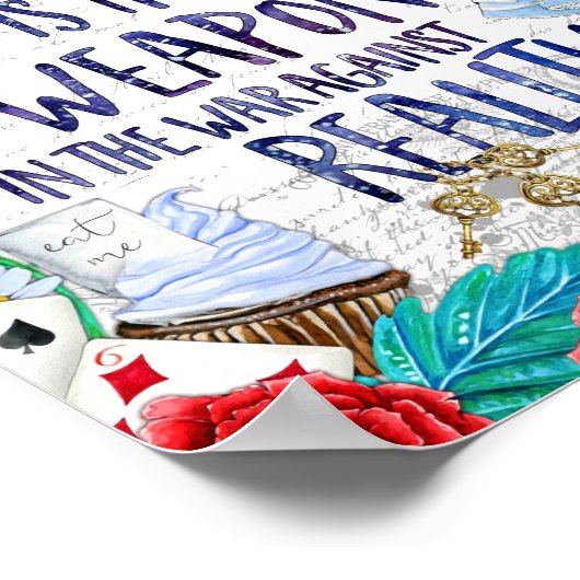 Alice im Wunderland - Fantasie Poster (Ecke)