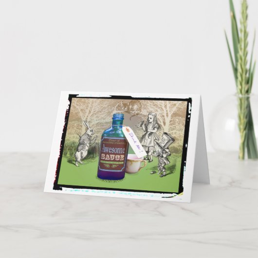 Alice im Wunderland-fantastische Soße für Karte (Vorderseite)