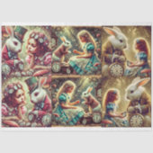 Alice im Wunderland Fantasy Art Decoupage Seidenpapier (Vorderseite)