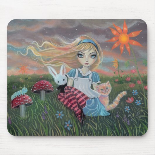Alice im Wunderland Fantasy Art Mousepad (Vorne)