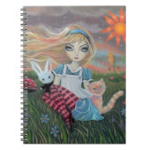 Alice im Wunderland Fantasy Art Notebook Notizblock (Vorderseite)