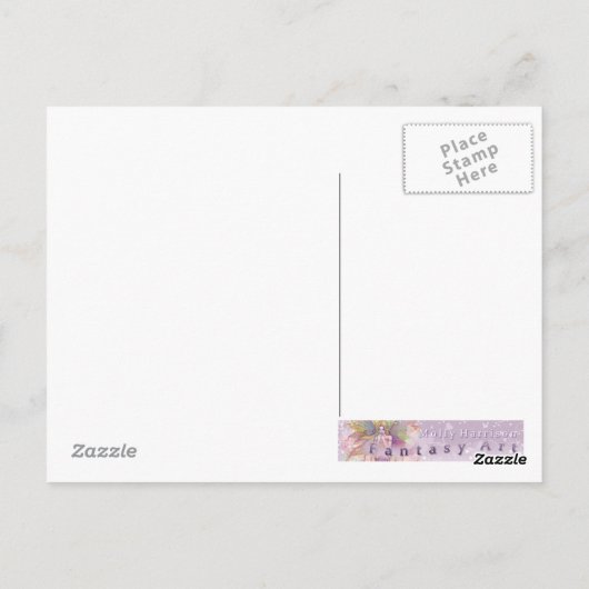 Alice im Wunderland Fantasy Art Postkarte (Rückseite)