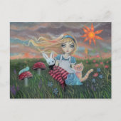 Alice im Wunderland Fantasy Art Postkarte (Vorderseite)
