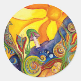 Alice im Wunderland Fantasy Fairy Sunshine Dream Runder Aufkleber