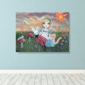 Alice im Wunderland Fantasy Fairytale Art Leinwand (Insitu (Holzboden))