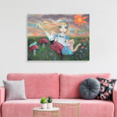 Alice im Wunderland Fantasy Fairytale Art Leinwand (Insitu (Wohnzimmer))