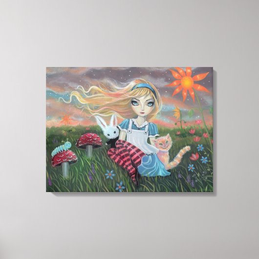 Alice im Wunderland Fantasy Fairytale Art Leinwand (Vorderseite)