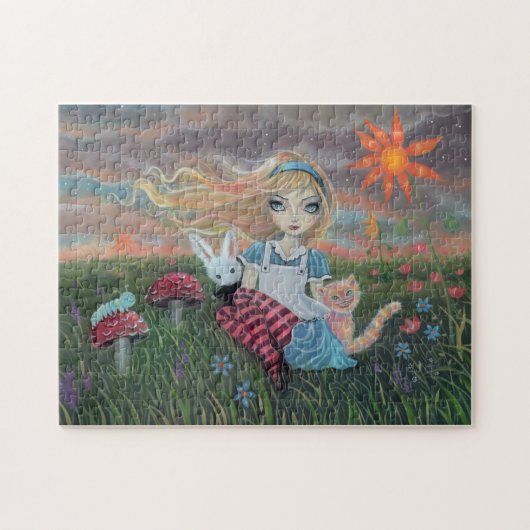 Alice im Wunderland Fantasy Fairytale Art Puzzle (Horizontal)