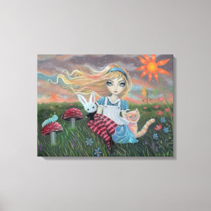 Alice im Wunderland Fantasy Märchen Kunst Leinwand
