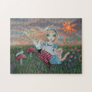 Alice im Wunderland Fantasy Märchen Kunstpuzzle Puzzle