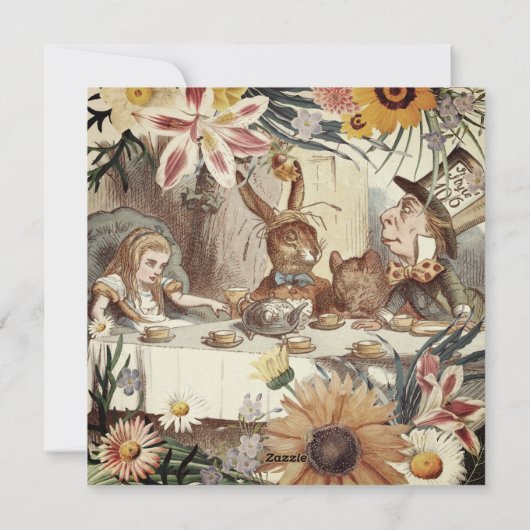 Alice im Wunderland Feiertagskarte (Rückseite)