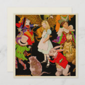 Alice im Wunderland Feiertagskarte (Vorne/Hinten)