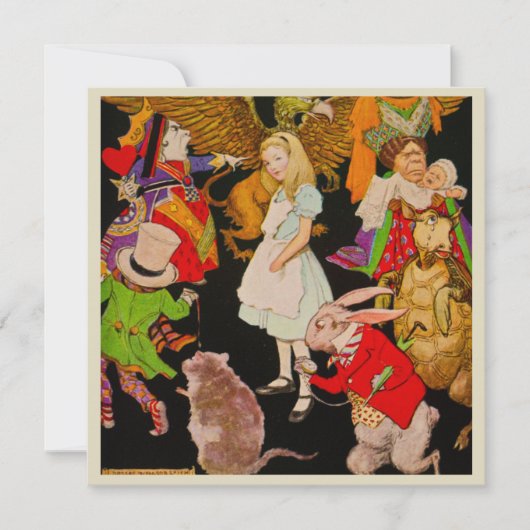Alice im Wunderland Feiertagskarte (Vorderseite)