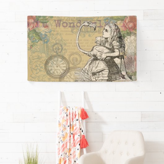 Alice im Wunderland Flamingo Classic Banner (Insitu)