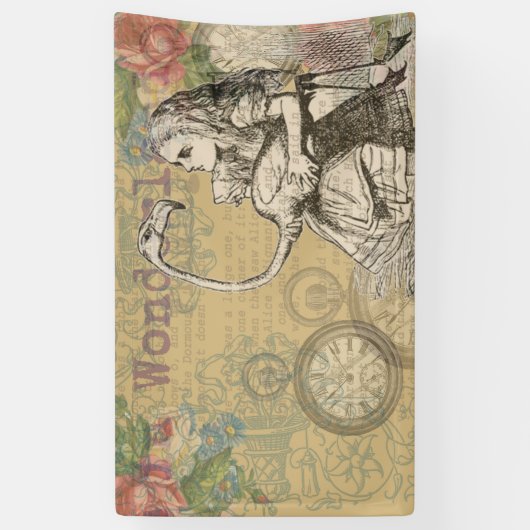 Alice im Wunderland Flamingo Classic Banner (Vertikal)