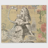 Alice im Wunderland Flamingo Classic Geschenkpapier (Flach)