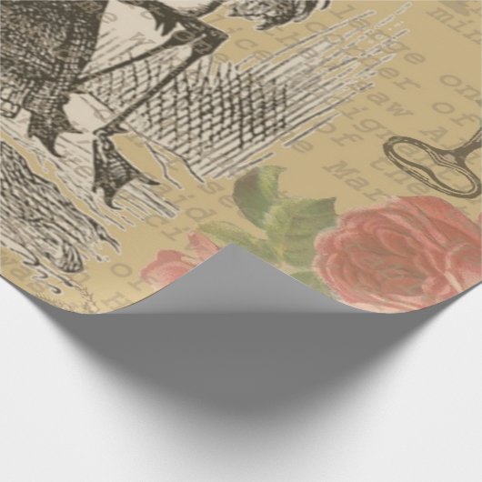 Alice im Wunderland Flamingo Classic Geschenkpapier (Ecke)