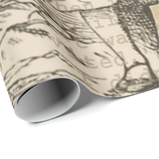 Alice im Wunderland Flamingo Classic Geschenkpapier (Rolleneckpunkt)