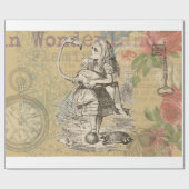 Alice im Wunderland Flamingo Classic Geschenkpapier (Flach)