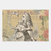 Alice im Wunderland Flamingo Classic Geschenkpapier Set (Vorderseite)