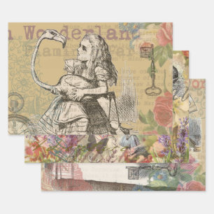 Alice im Wunderland Flamingo Classic Geschenkpapier Set