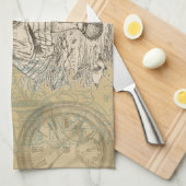 Alice im Wunderland Flamingo Classic Geschirrtuch (Viertel Falte)