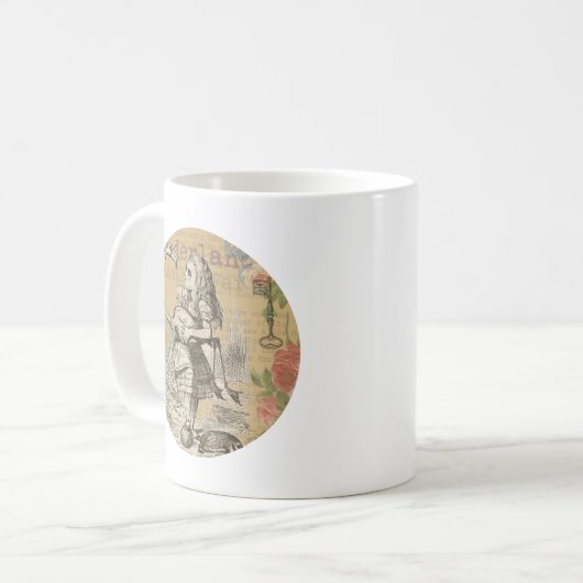 Alice im Wunderland Flamingo Classic Kaffeetasse (Vorderseite Links)