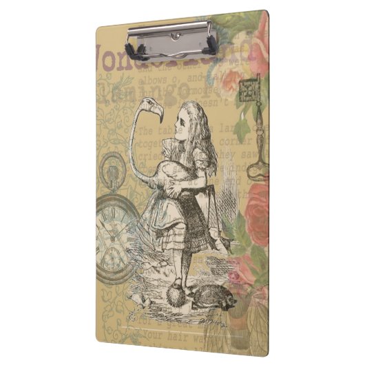 Alice im Wunderland Flamingo Classic Klemmbrett (Links)