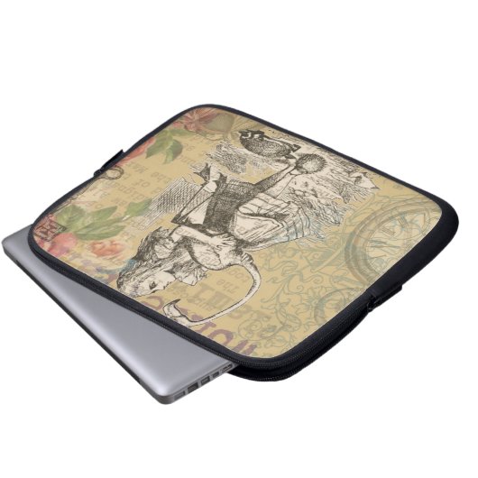 Alice im Wunderland Flamingo Classic Laptopschutzhülle (Vorne Knopf)