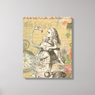 Alice im Wunderland Flamingo Classic Leinwanddruck