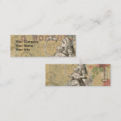 Alice im Wunderland Flamingo Classic Mini Visitenkarte (Vorne/Hinten)