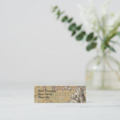 Alice im Wunderland Flamingo Classic Mini Visitenkarte (Stehend Vorderseite)