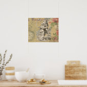 Alice im Wunderland Flamingo Classic Poster (Küche)